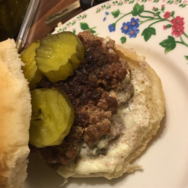 Feta-Stuffed Hamburgers