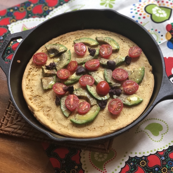 Avocado Tomato Vegan Socca (Farinata)