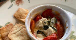 Baked Goat Cheese Caprese Salad