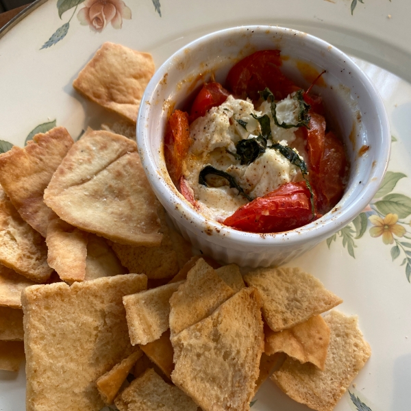 Baked Goat Cheese Caprese Salad