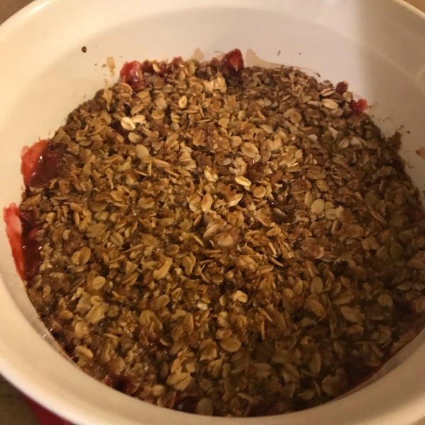 Low Sugar Strawberry Rhubarb Crunch