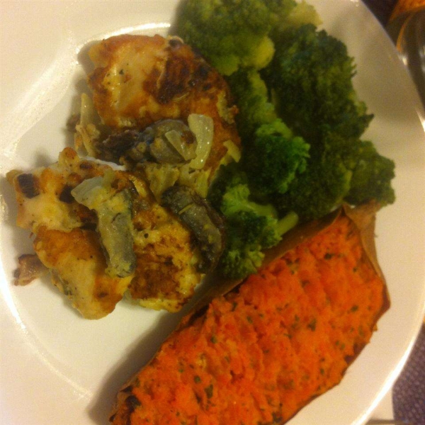 Twice-Baked Sweet Potatoes with Ricotta Cheese