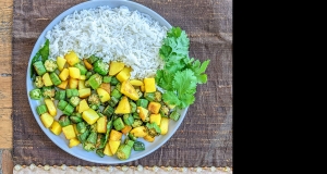 South Indian Potato-Okra Curry (Bhindi Curry)
