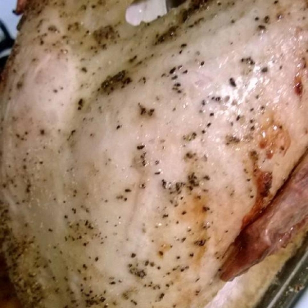 Maple Basted Roast Turkey with Cranberry Pan Gravy
