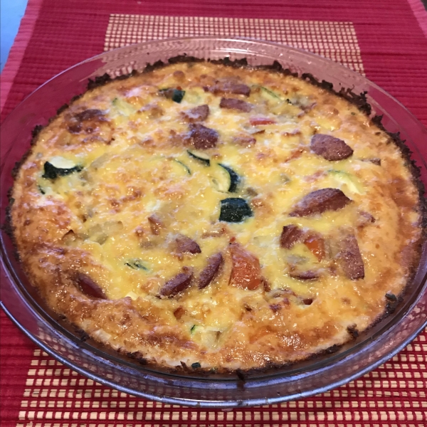 Cauliflower-Crusted Quiche with Hillshire Farm® Smoked Sausage
