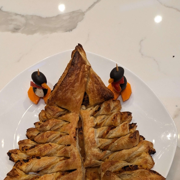 Savory Puff Pastry Christmas Tree