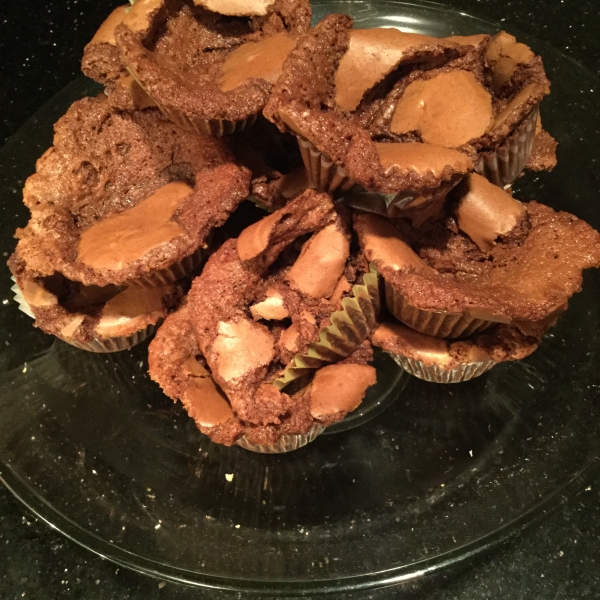 Dark Chocolate Souffle Cupcakes