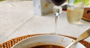 Beef and Wine Soup with Dumplings
