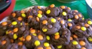 Perfect Double Chocolate Peanut Candy Cookies