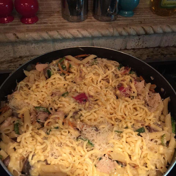 Pasta Primavera with Smoked Gouda