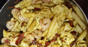 Garlic Shrimp with Three Cheese Tortellini