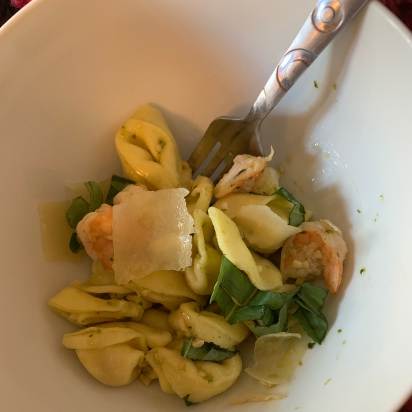 Garlic Shrimp with Three Cheese Tortellini