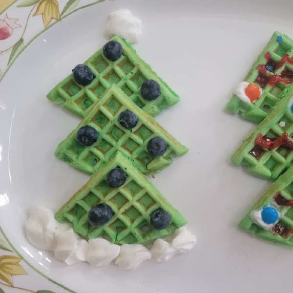 Christmas Tree Waffles