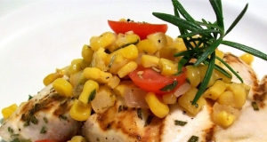 Rosemary Marlin with Roasted Corn and Tomato Relish