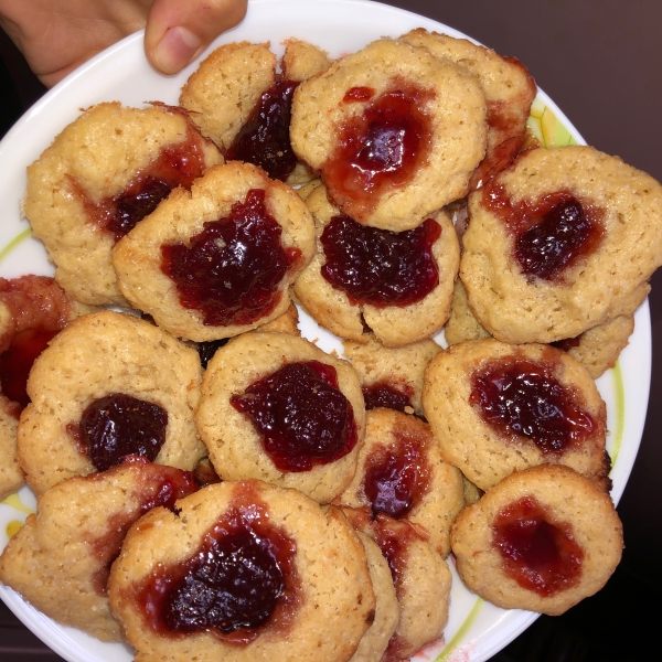 Jam Filled Thumbprint Cookies