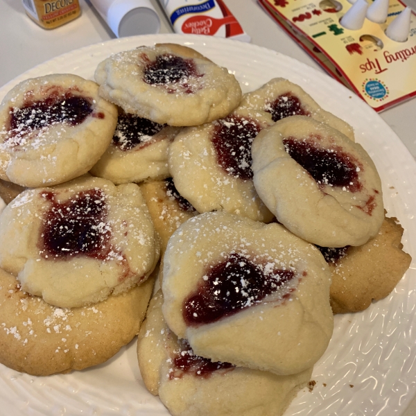Jam Filled Thumbprint Cookies