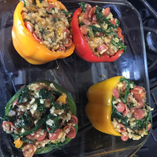 Margherita® Pepperoni Spinach and Rice Stuffed Peppers