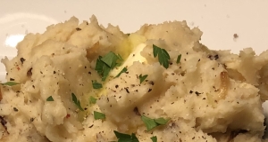 Caramelized Onion and Horseradish Smashed Potatoes