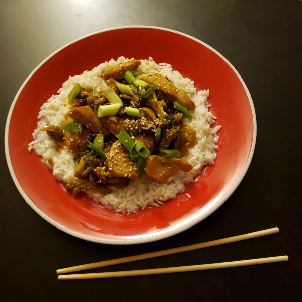 Teriyaki Chicken with Mushrooms and Broccoli