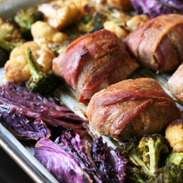 Keto Smoky Chicken and Vegetable Sheet Pan Dinner