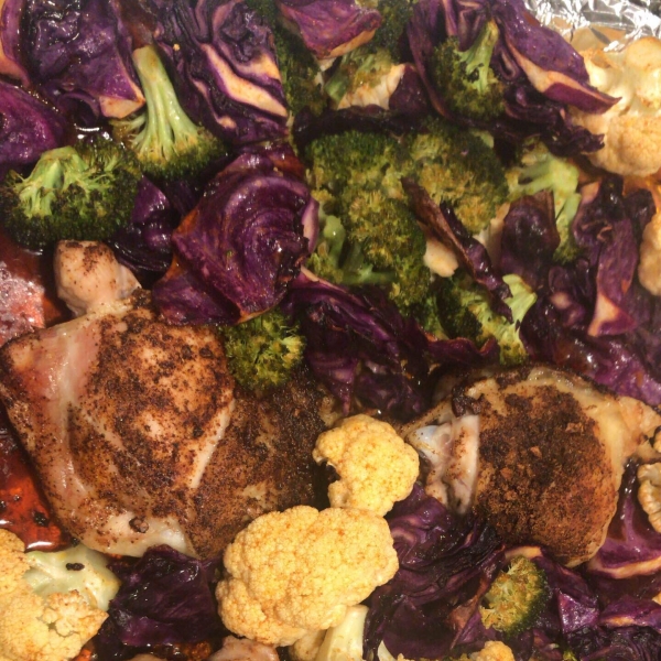 Keto Smoky Chicken and Vegetable Sheet Pan Dinner