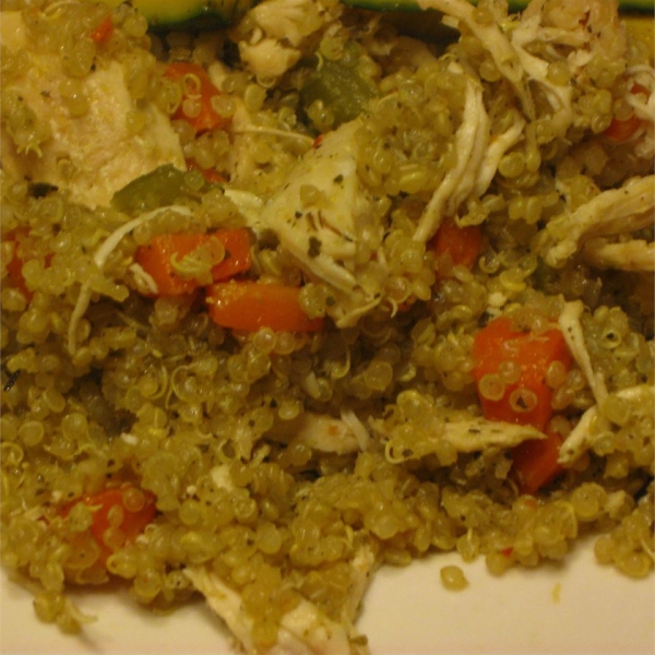 Quinoa Pilaf with Shredded Chicken