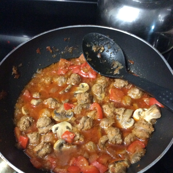 Bow Tie Pasta with Sausage and Sweet Peppers