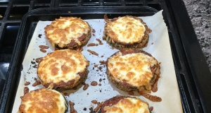 Keto Parmesan-Breaded Eggplant Pizzas