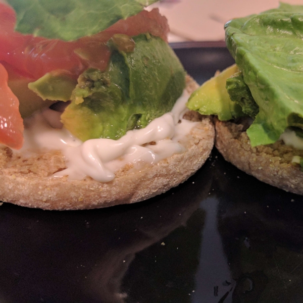 Vegan Open-Faced ALT (Avocado, Lettuce, Tomato)