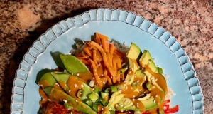 Spicy Salmon Bowls over Brown Rice