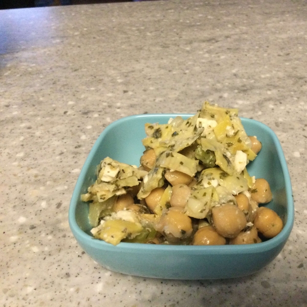 Chickpea, Artichoke, and Feta Salad