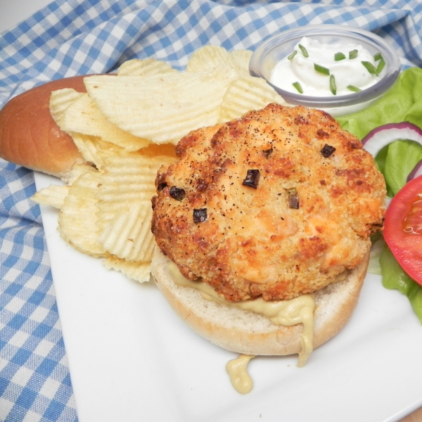 Fresh Salmon Burgers in the Air Fryer