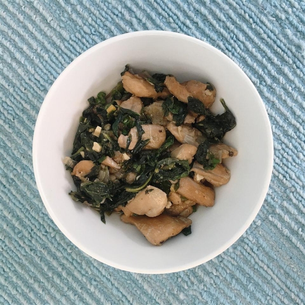Asian Chicken Thighs With Mustard Greens