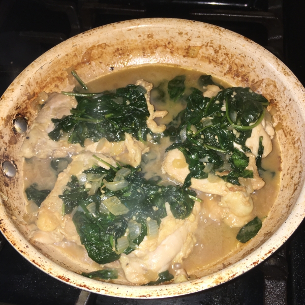 Asian Chicken Thighs With Mustard Greens