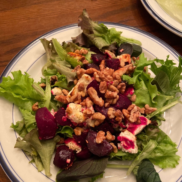Roasted Beets with Goat Cheese and Walnuts