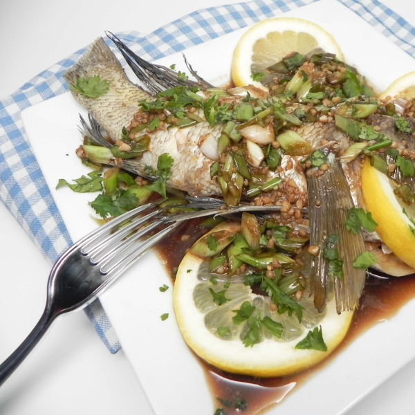 Instant Pot Steamed Sea Bass