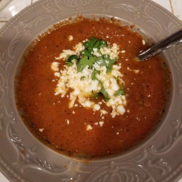 Fire-Roasted Tomato and Pepper Soup