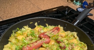 Chicken Apple Sausage with Cabbage