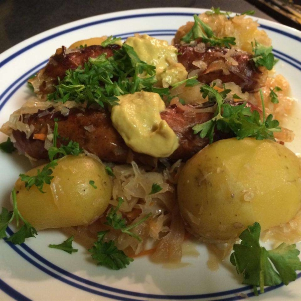 Chicken Apple Sausage with Cabbage