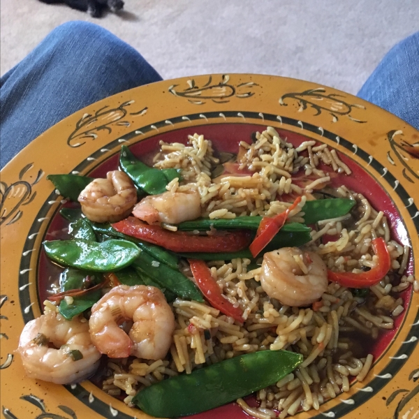 Shrimp with Ginger and Snow Peas
