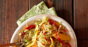 Mango Slaw with Roasted Garlic Lime Dressing
