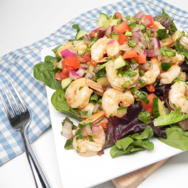 Gazpacho Salad with Shrimp