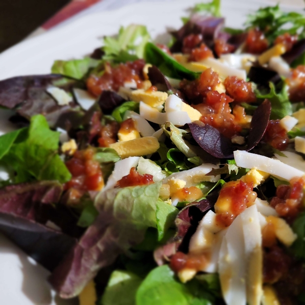 Spinach Salad with Warm Bacon-Mustard Dressing