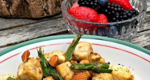 Air Fryer Vegan Tofu and Asparagus Scramble