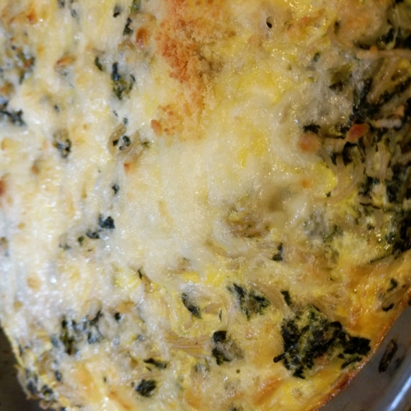 Cheesy Spinach Ramen Frittata
