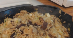 Baked Rice with Leeks and Bok Choy