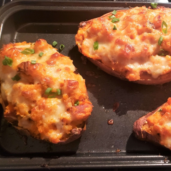 Loaded Twice-Baked Sweet Potatoes