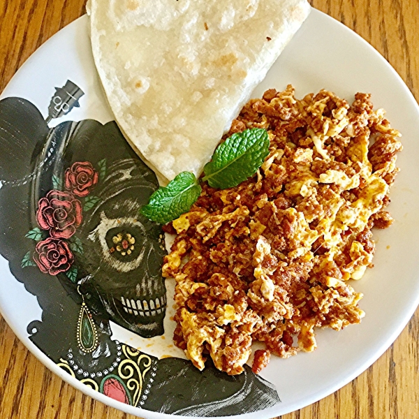 Scrambled Eggs with Chorizo