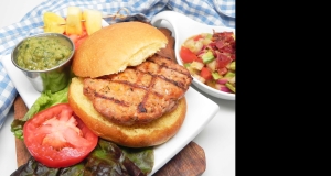Grilled Pork Burgers with Pineapple Salsa