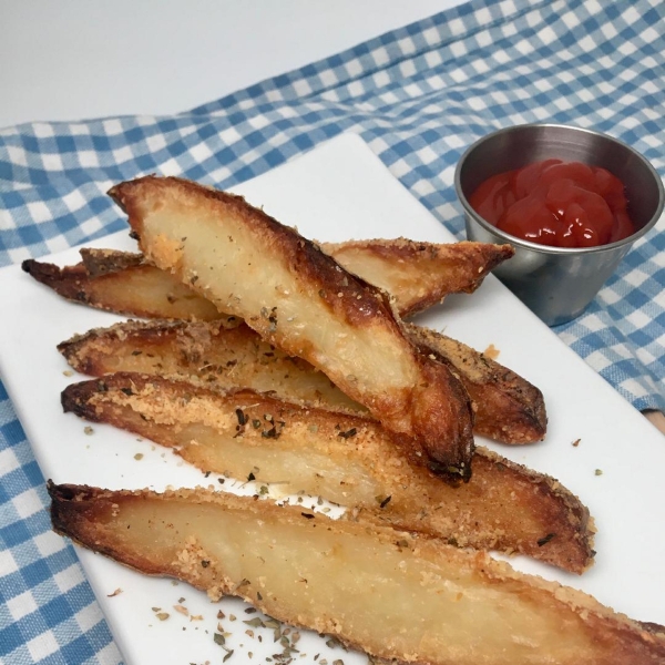 Air Fryer Garlic-Parmesan Potato Wedges
